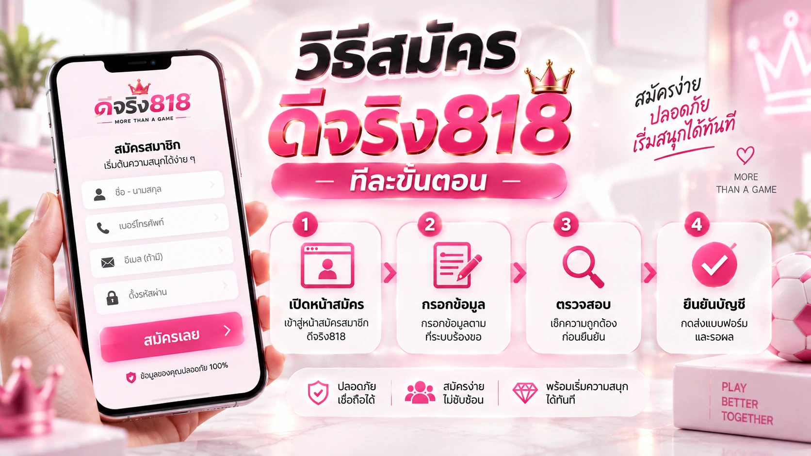 วิธีสมัคร ดีจริง818