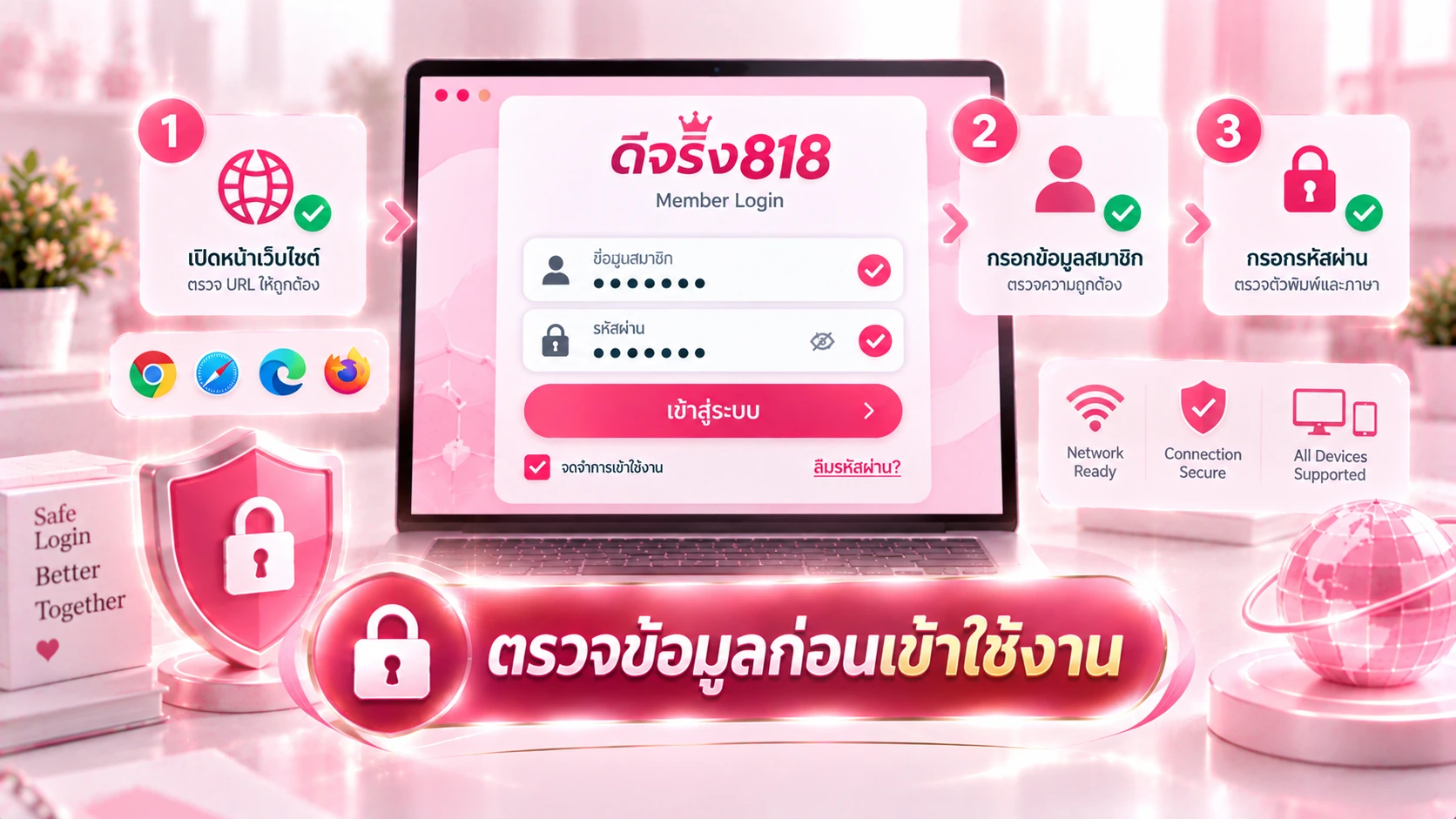 วิธี Login ดีจริง818