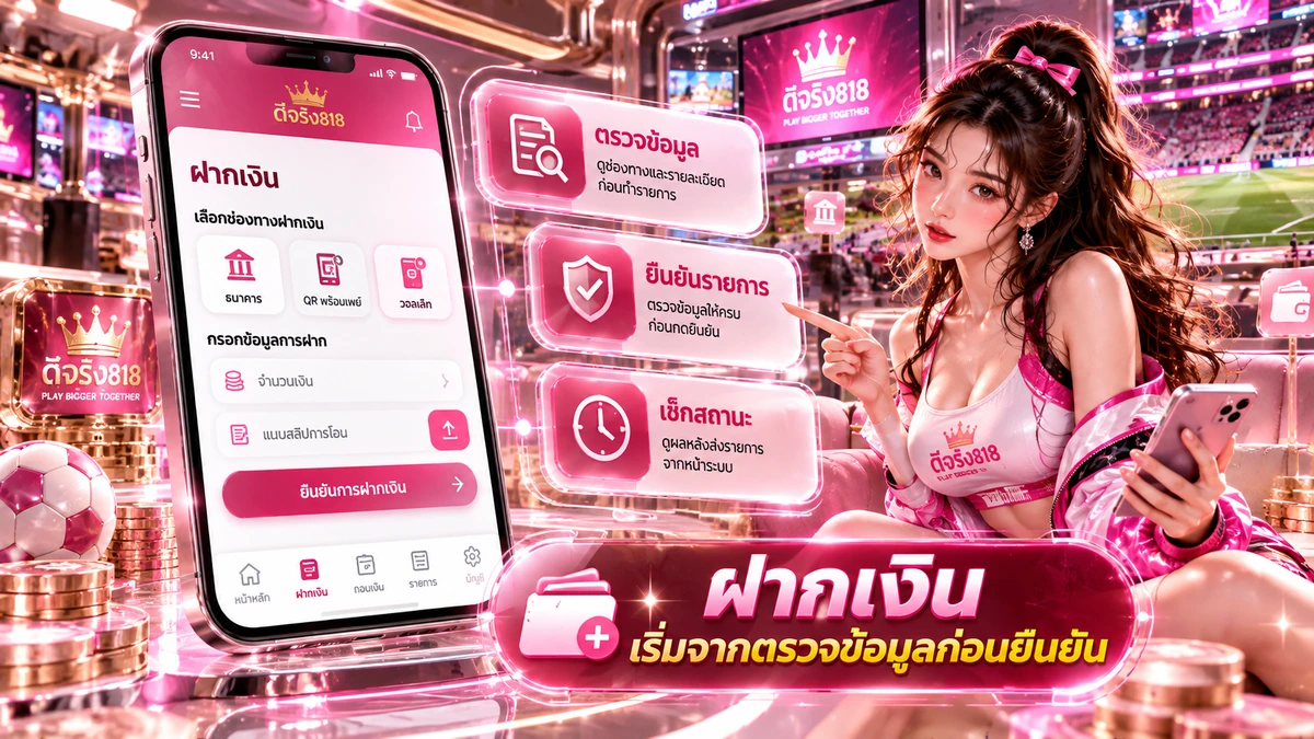 ฝากเงิน ดีจริง818