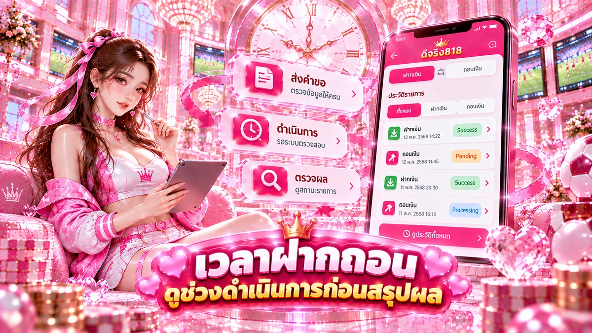 เวลาฝากถอน ดีจริง818